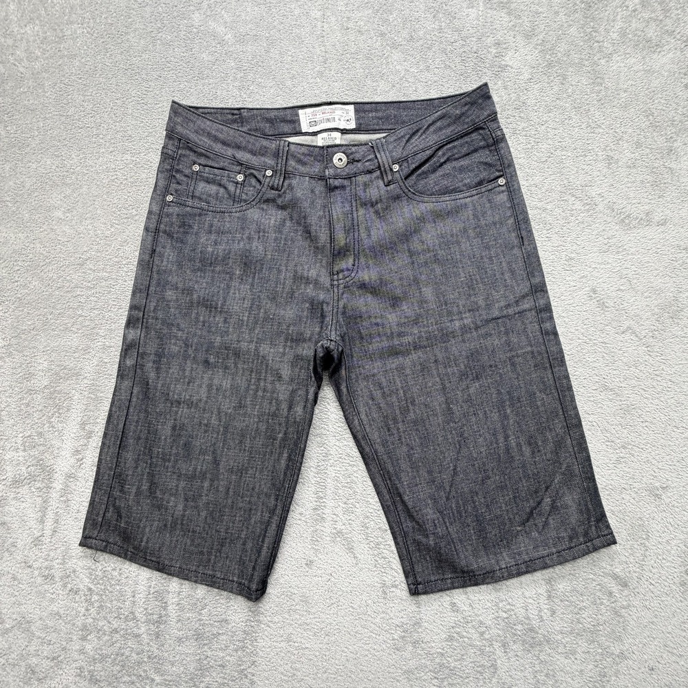 Ecko Unltd. Shorts Mens Measured 37x14 Gray Bermuda Relaxed Denim‎ Pockets